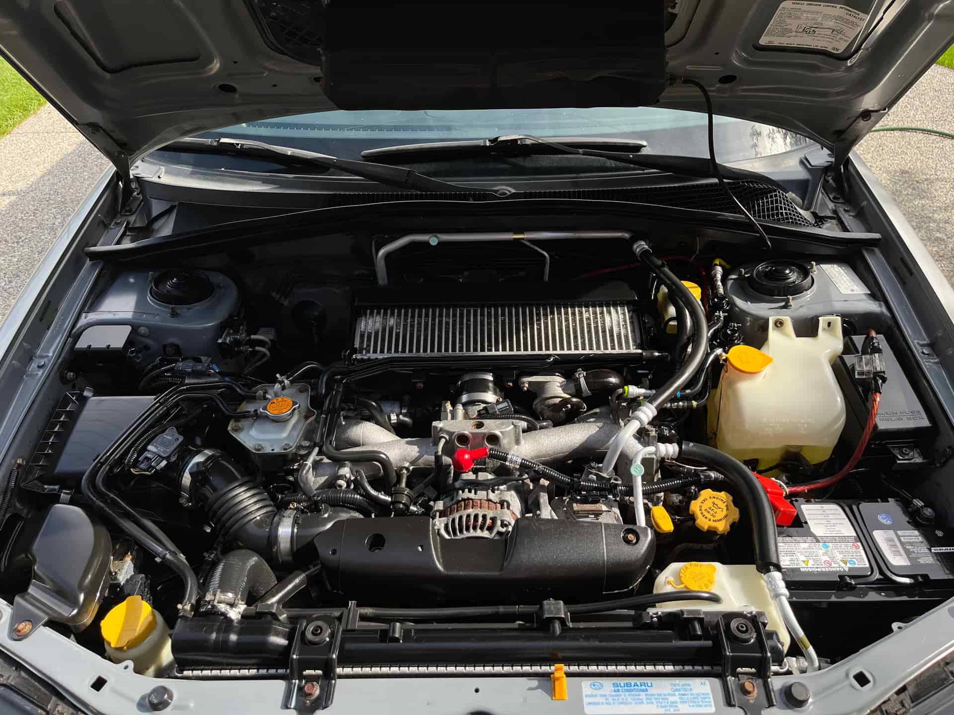 Under the hood of a car