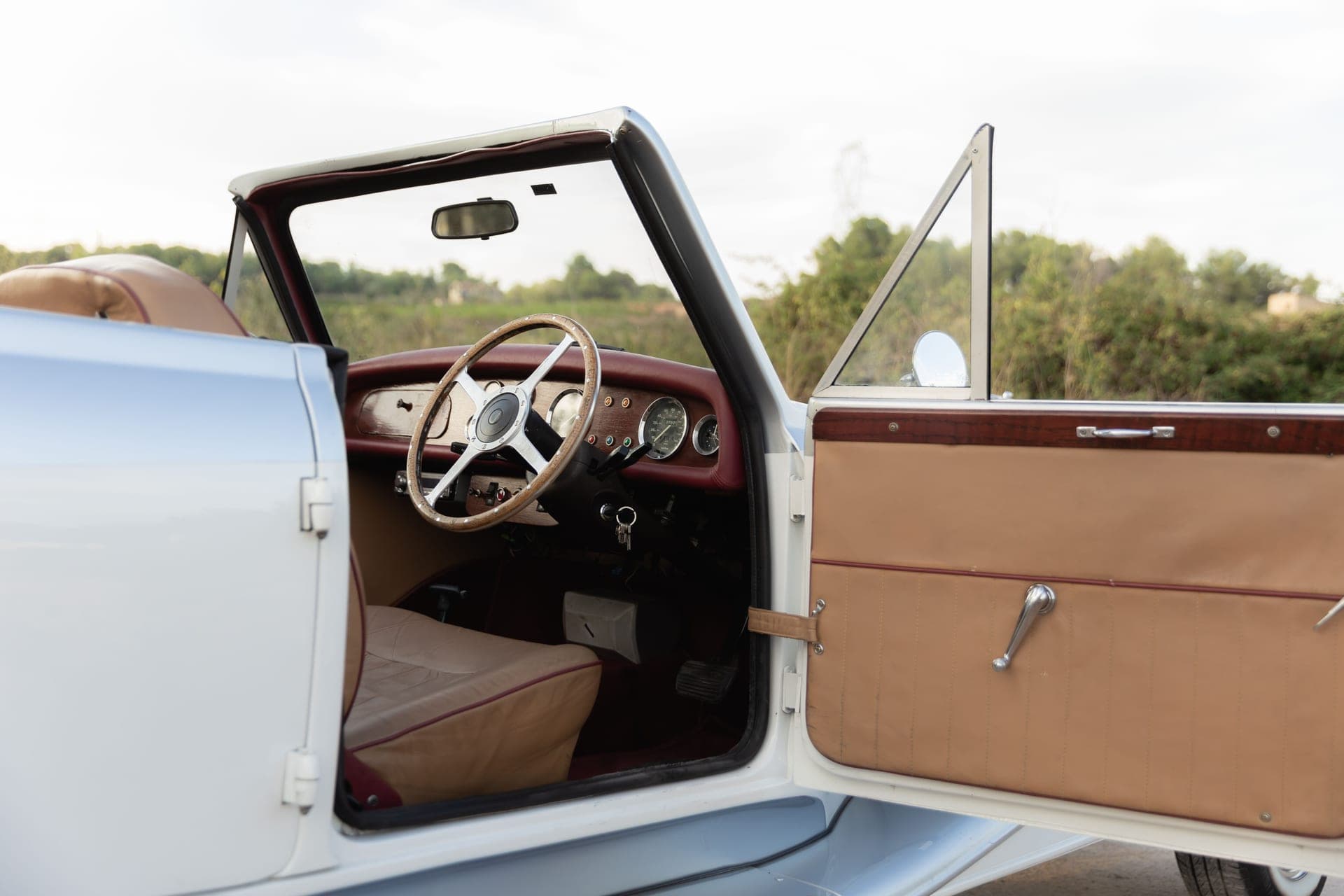 A car with its door open